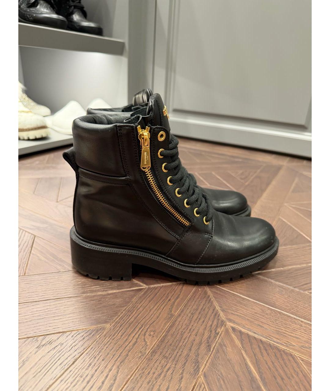 BALMAIN Черные кожаные ботинки, фото 8