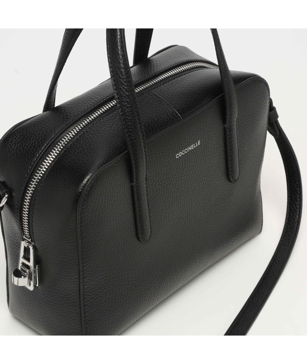 COCCINELLE Черная кожаная сумка через плечо, фото 3