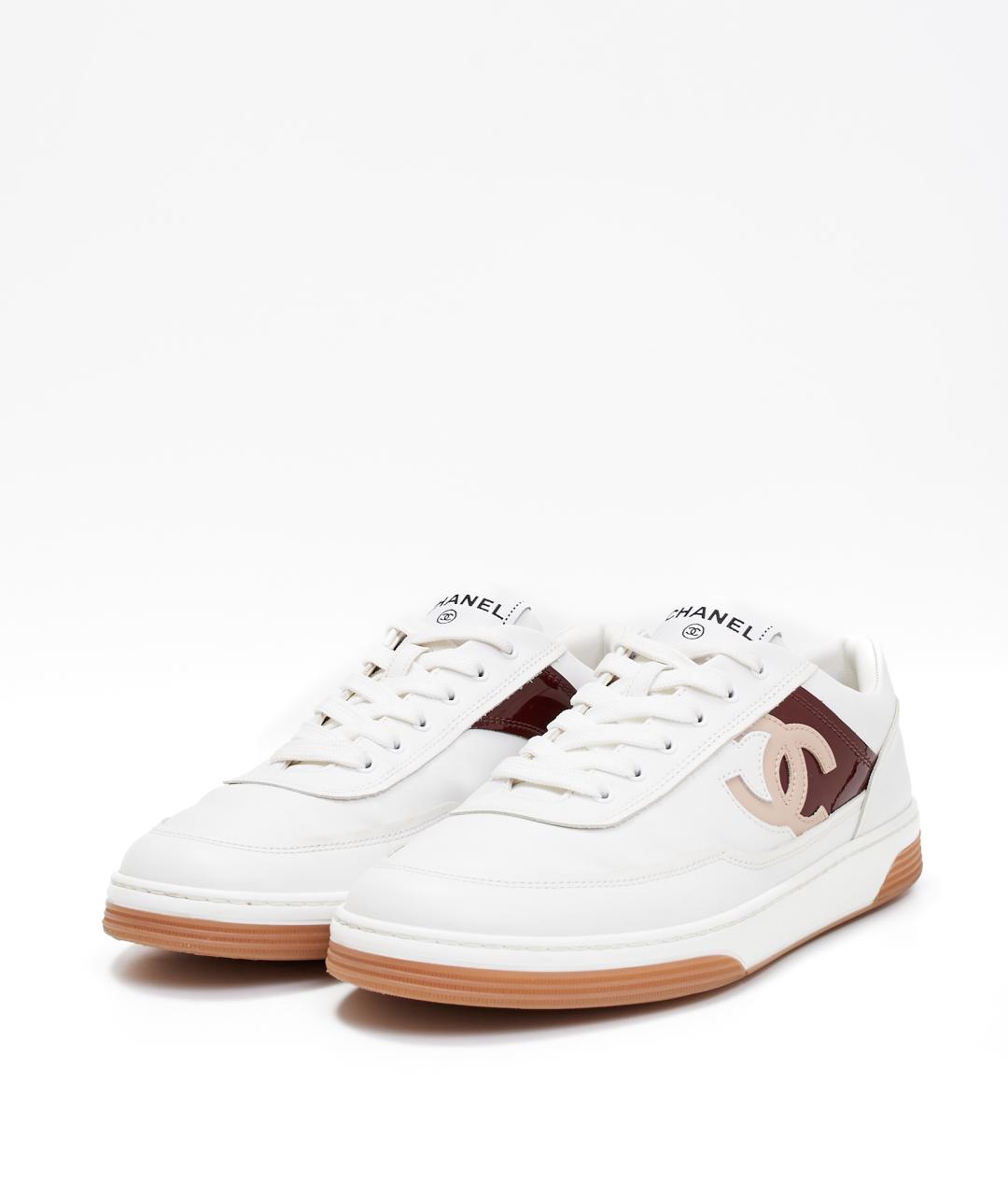 CHANEL Белые кожаные кеды, фото 2