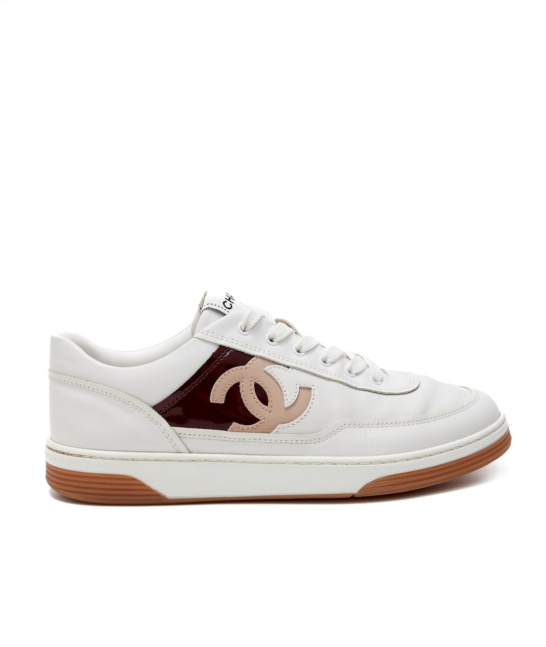 CHANEL Белые кожаные кеды, фото 8