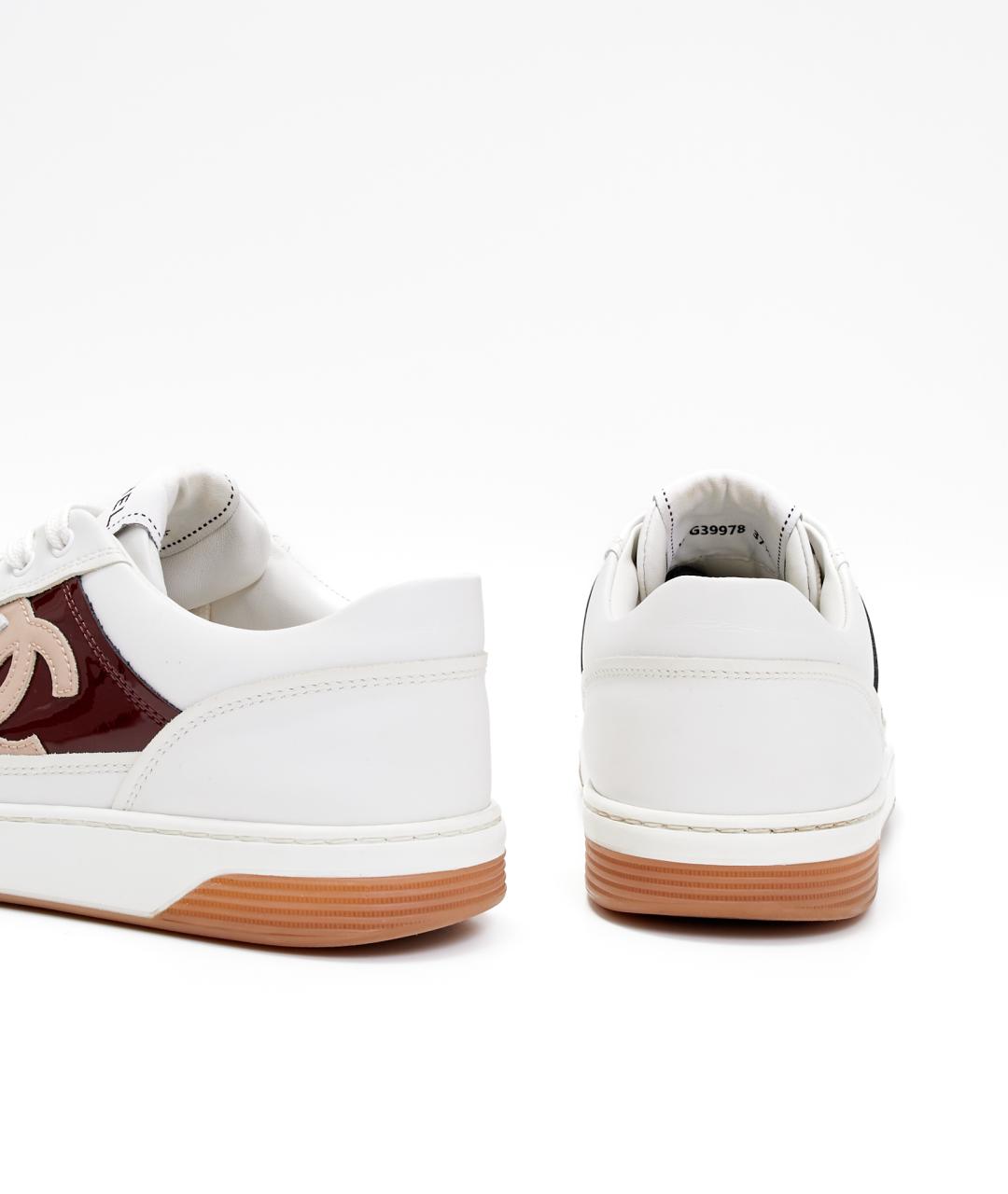 CHANEL Белые кожаные кеды, фото 3