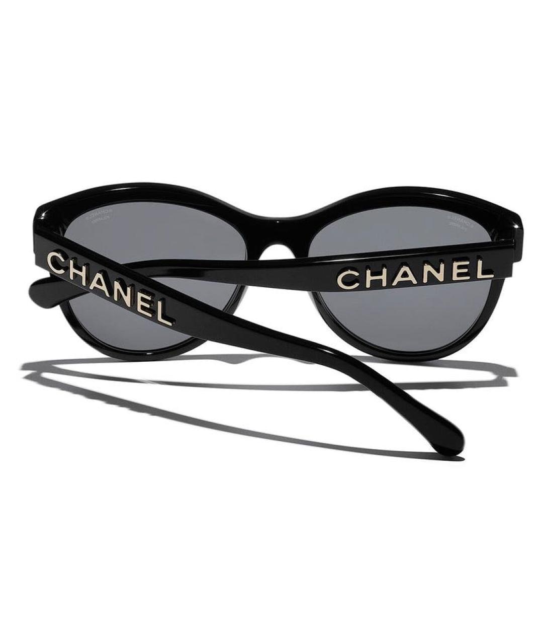 CHANEL Черные пластиковые солнцезащитные очки, фото 8