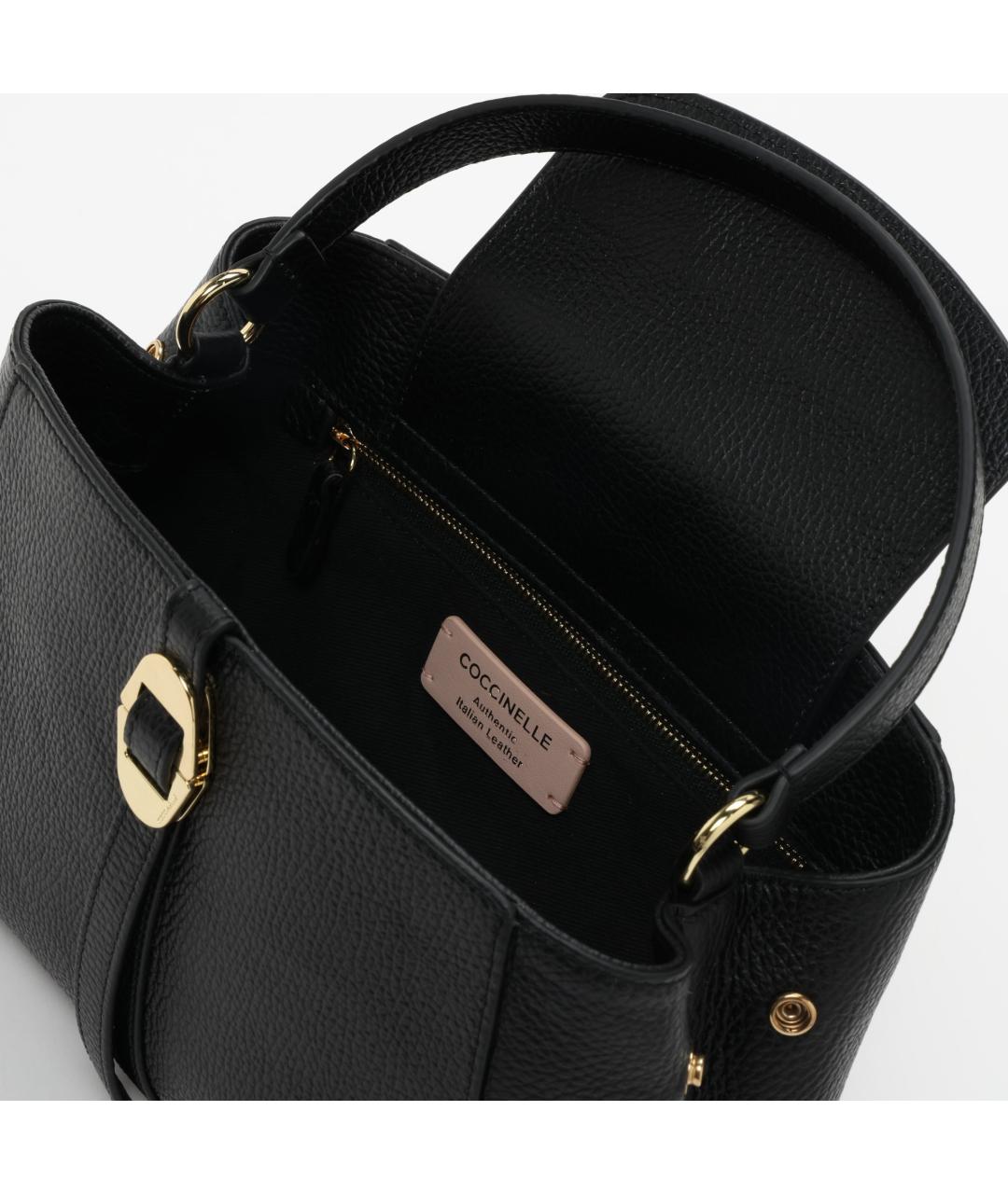 COCCINELLE Черная кожаная сумка через плечо, фото 5