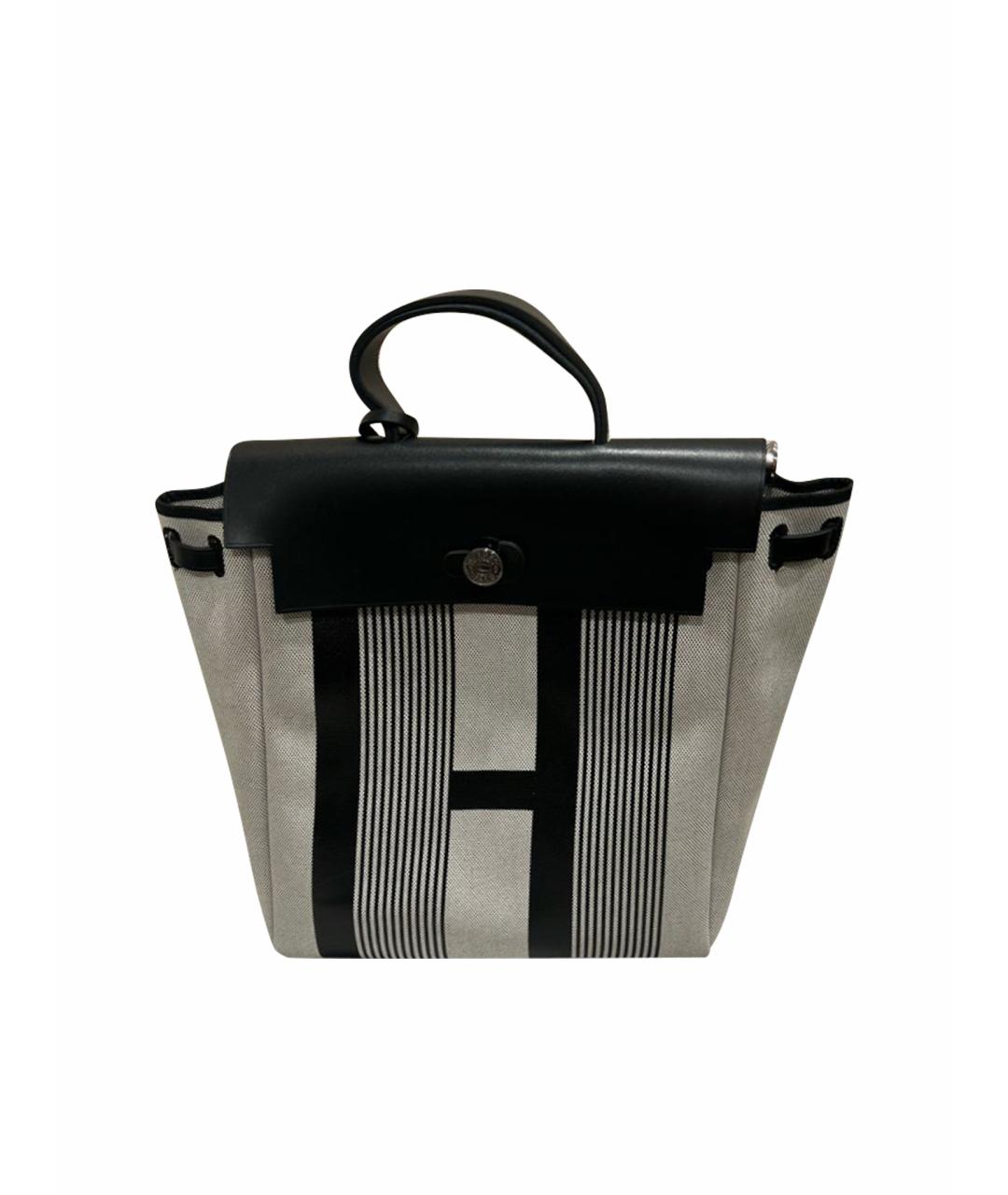 HERMES Черный тканевый рюкзак, фото 1