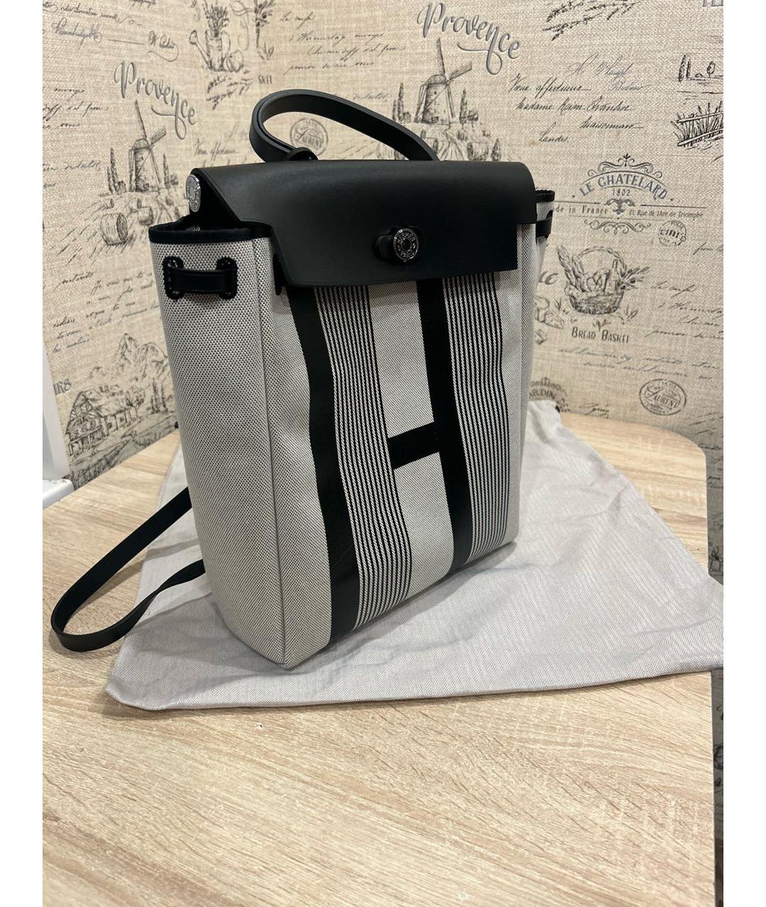 HERMES Черный тканевый рюкзак, фото 2