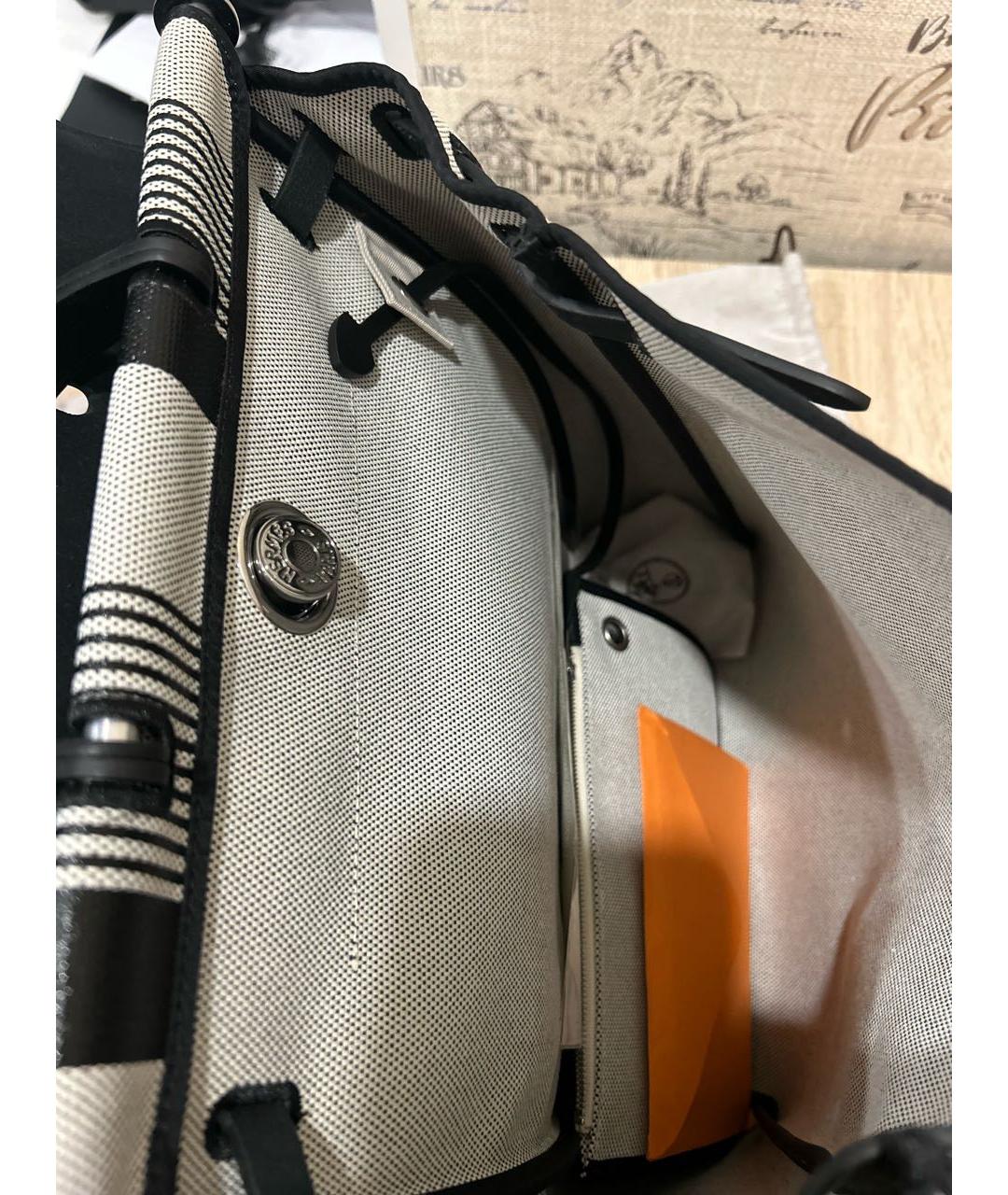 HERMES Черный тканевый рюкзак, фото 4
