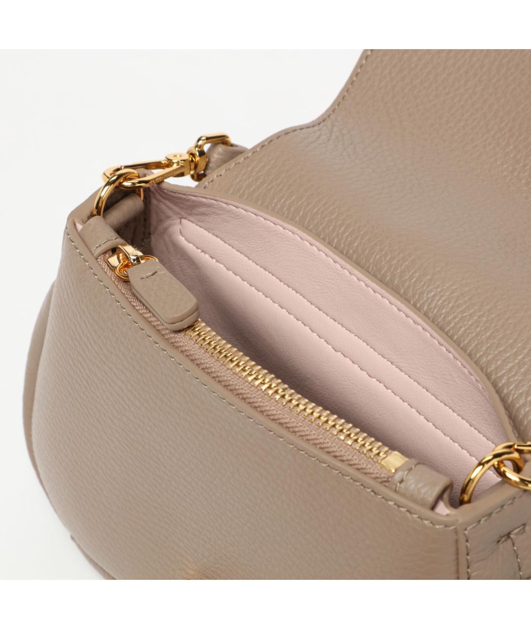 COCCINELLE Бежевая кожаная сумка через плечо, фото 3