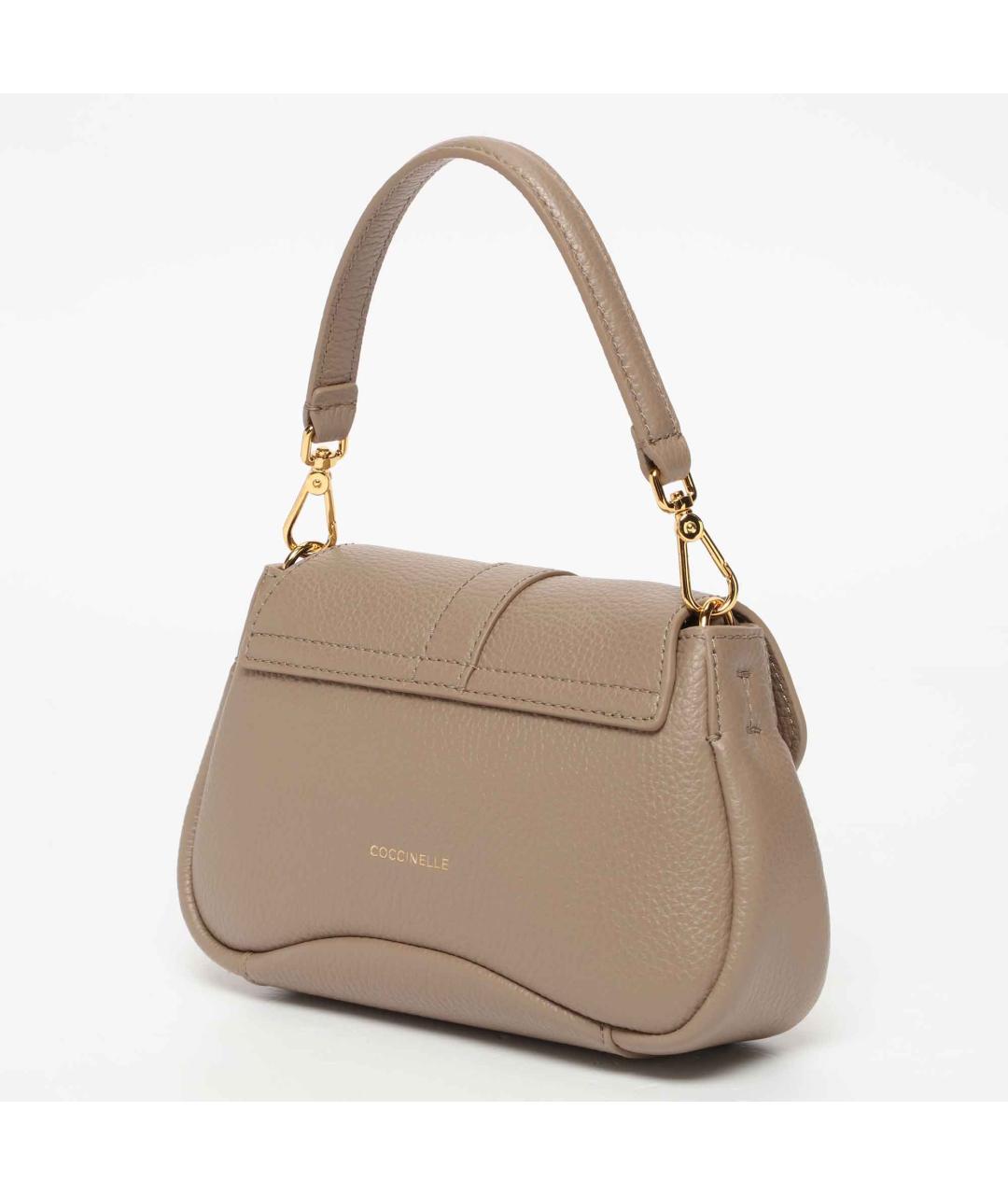 COCCINELLE Бежевая кожаная сумка через плечо, фото 2
