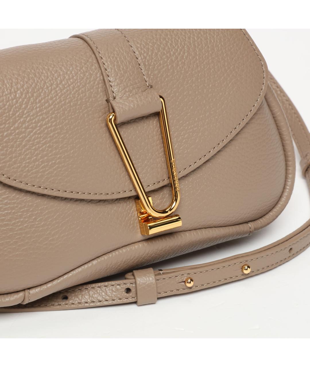 COCCINELLE Бежевая кожаная сумка через плечо, фото 4