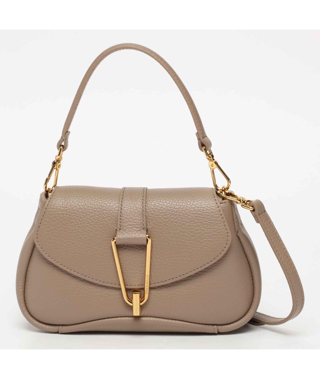 COCCINELLE Бежевая кожаная сумка через плечо, фото 6