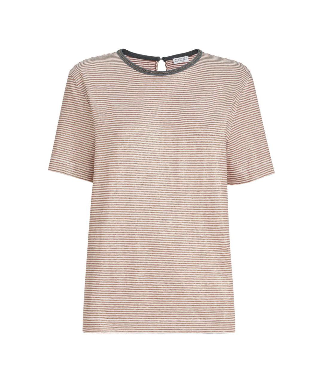 BRUNELLO CUCINELLI Мульти льняная футболка, фото 1