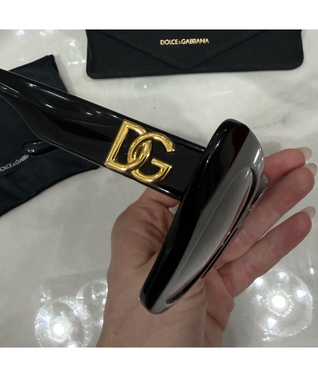 DOLCE&GABBANA Черные пластиковые солнцезащитные очки, фото 6