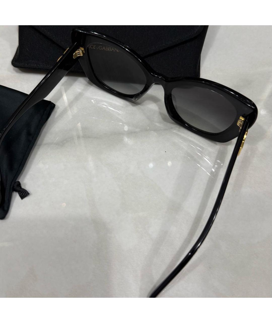 DOLCE&GABBANA Черные пластиковые солнцезащитные очки, фото 7