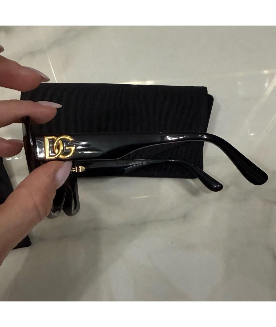 DOLCE&GABBANA Черные пластиковые солнцезащитные очки, фото 5