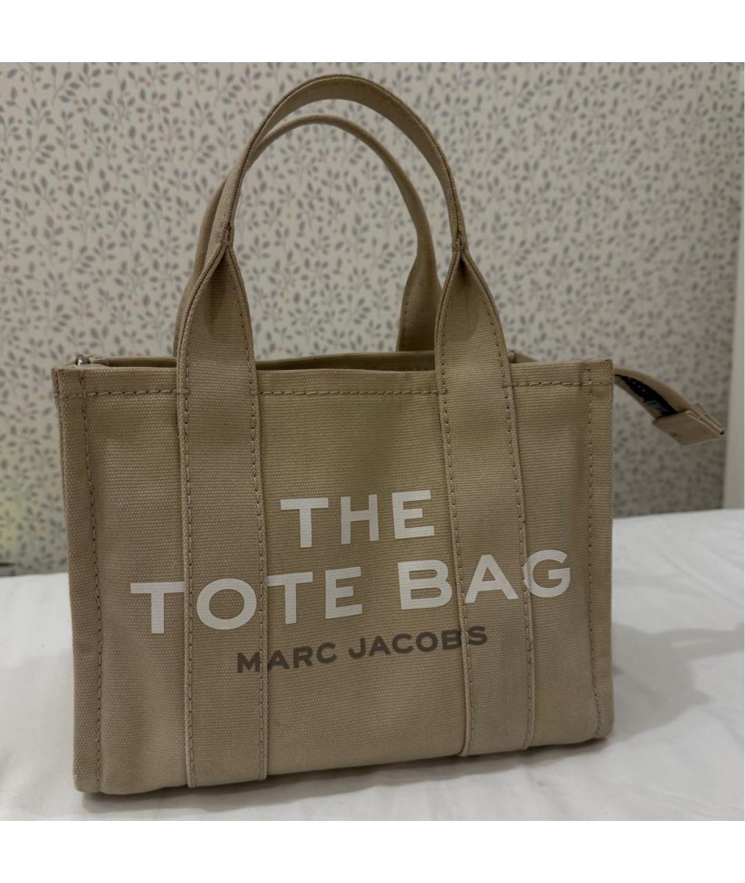 MARC JACOBS Бежевая тканевая сумка тоут, фото 3