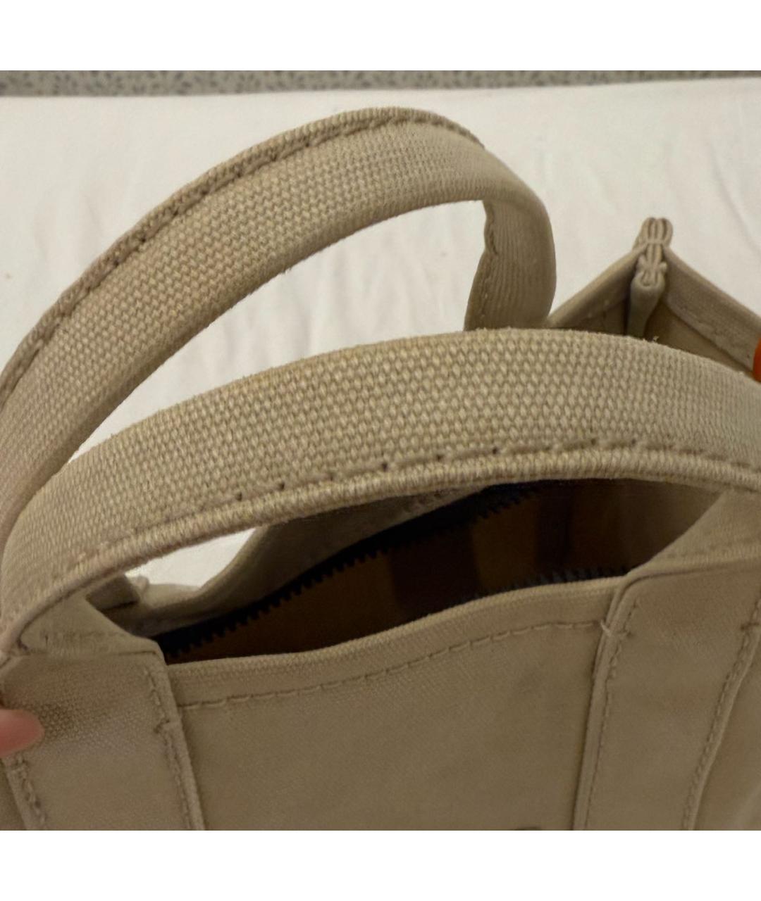 MARC JACOBS Бежевая тканевая сумка тоут, фото 4
