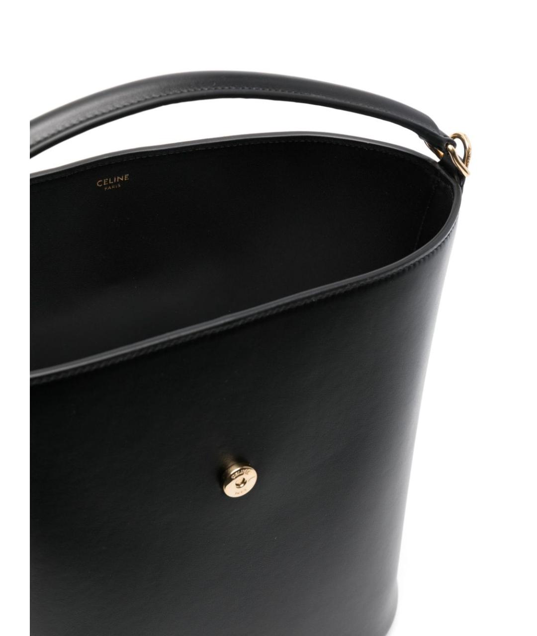 CELINE Черная кожаная сумка через плечо, фото 3