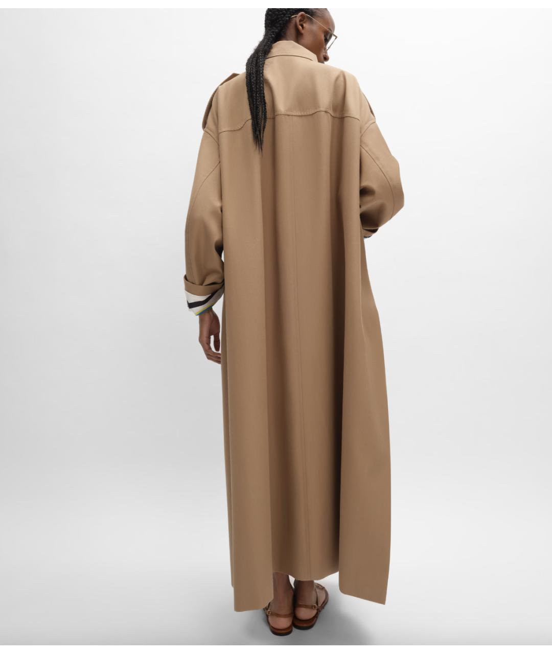 CELINE Бежевое шерстяное пальто, фото 4