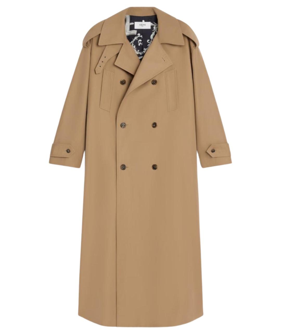 CELINE Бежевое шерстяное пальто, фото 1