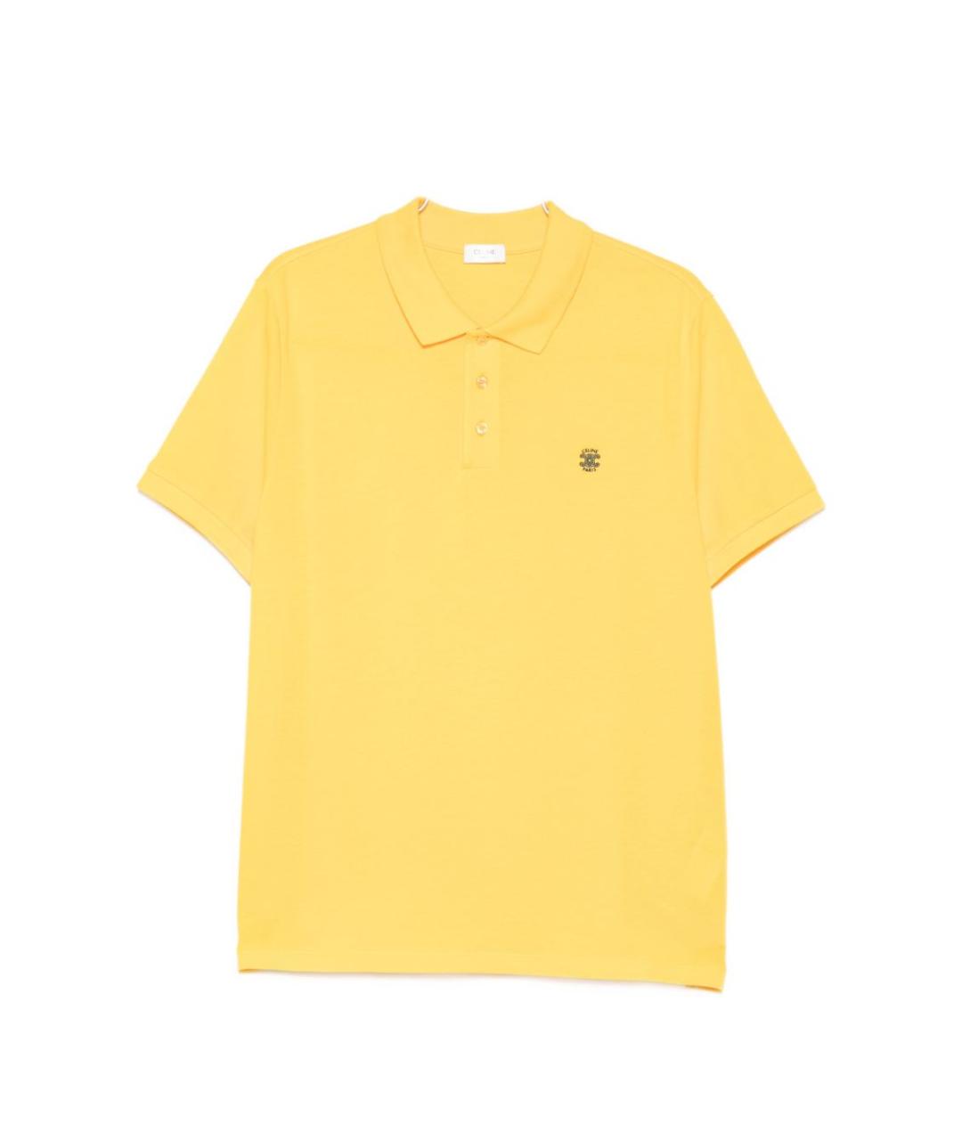 CELINE Желтое хлопковое поло с коротким рукавом, фото 1