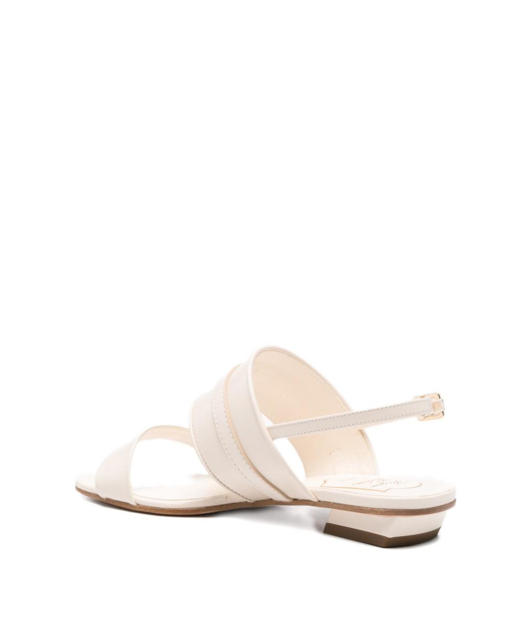 ROGER VIVIER Белые кожаные босоножки, фото 4