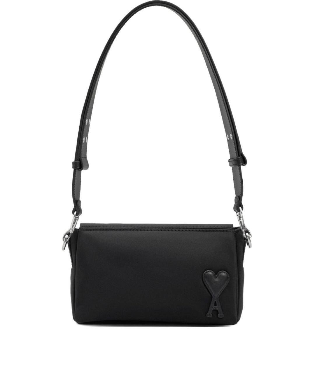 Ami Paris Черная синтетическая сумка на плечо, фото 1
