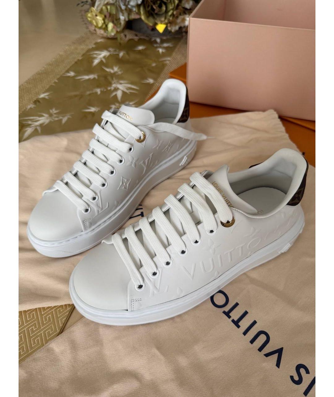 LOUIS VUITTON Белые кожаные кеды, фото 7