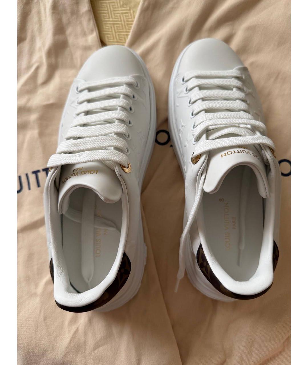 LOUIS VUITTON Белые кожаные кеды, фото 2