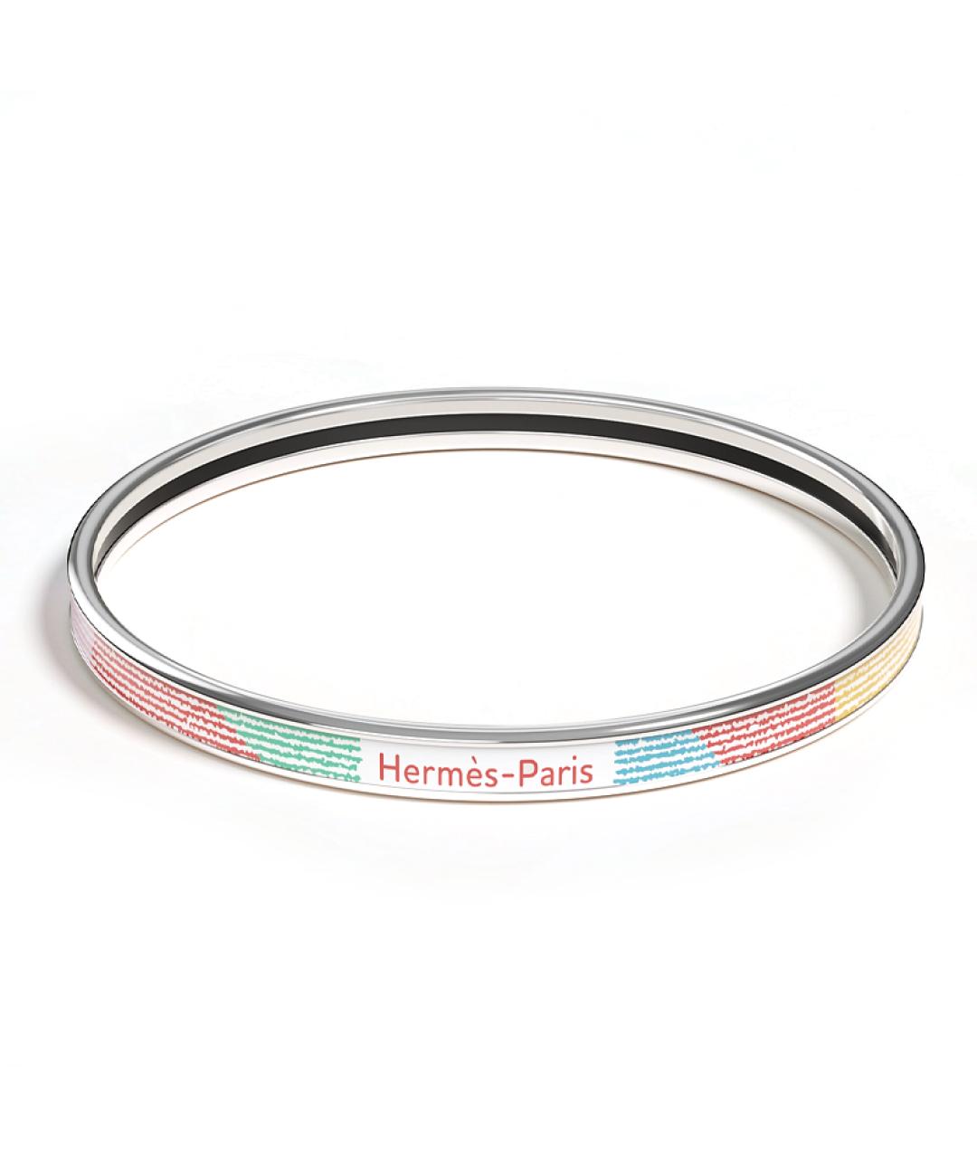 HERMES Серебрянный металлический браслет, фото 1