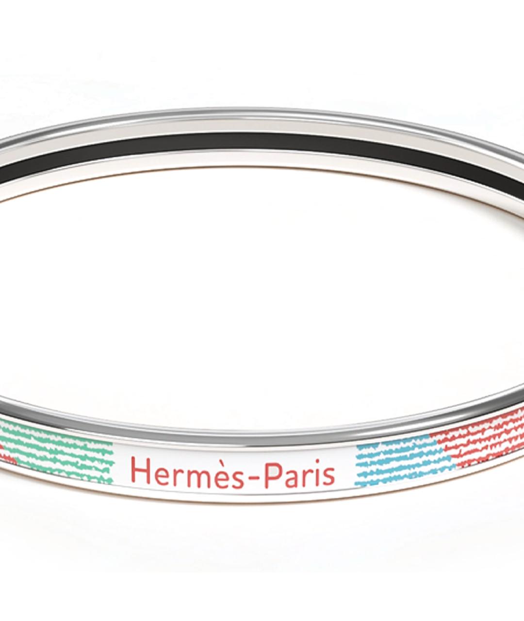 HERMES Серебрянный металлический браслет, фото 3