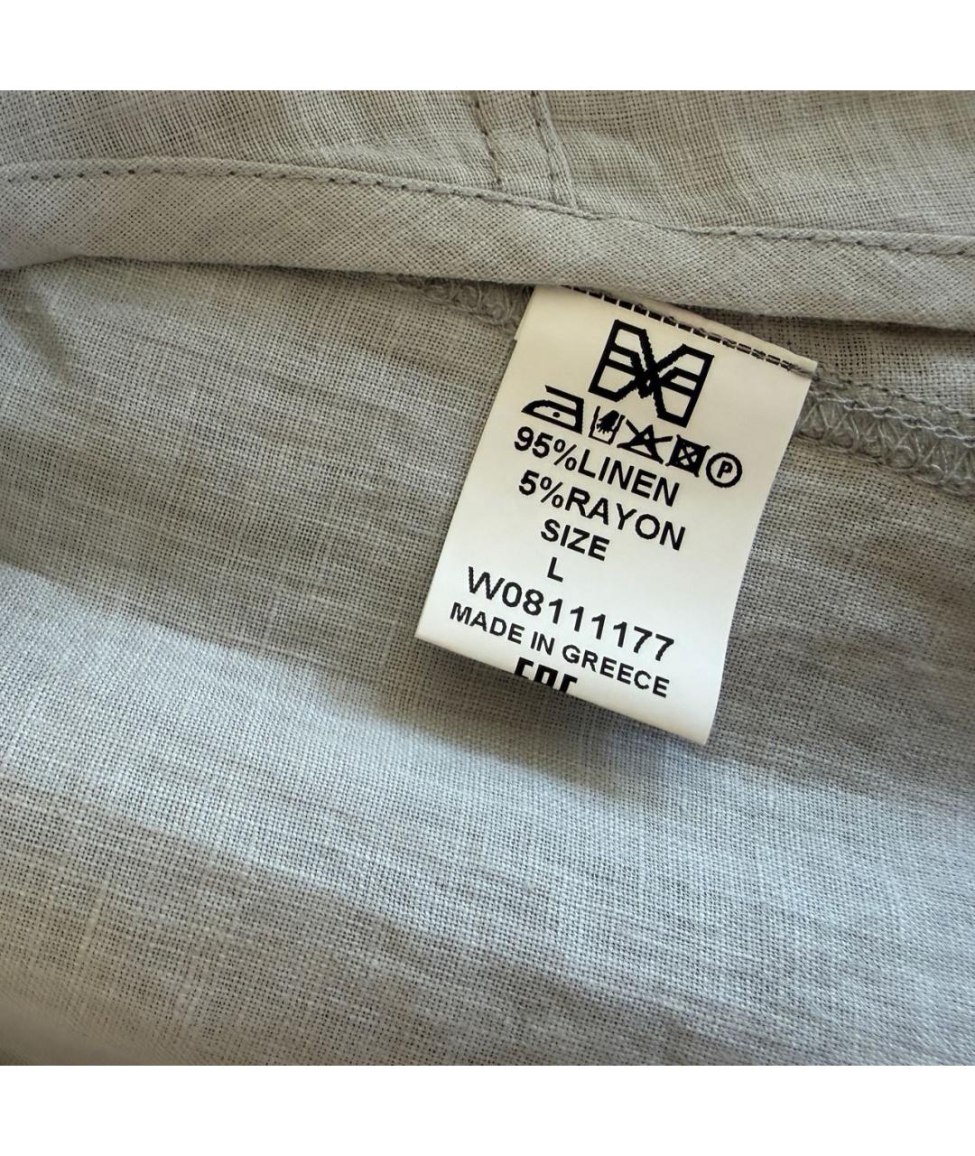 MAURIZIO MIRI Серая льняная майка, фото 5