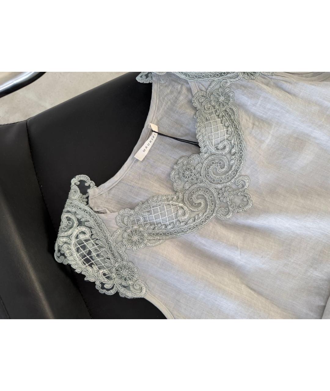 MAURIZIO MIRI Серая льняная майка, фото 3