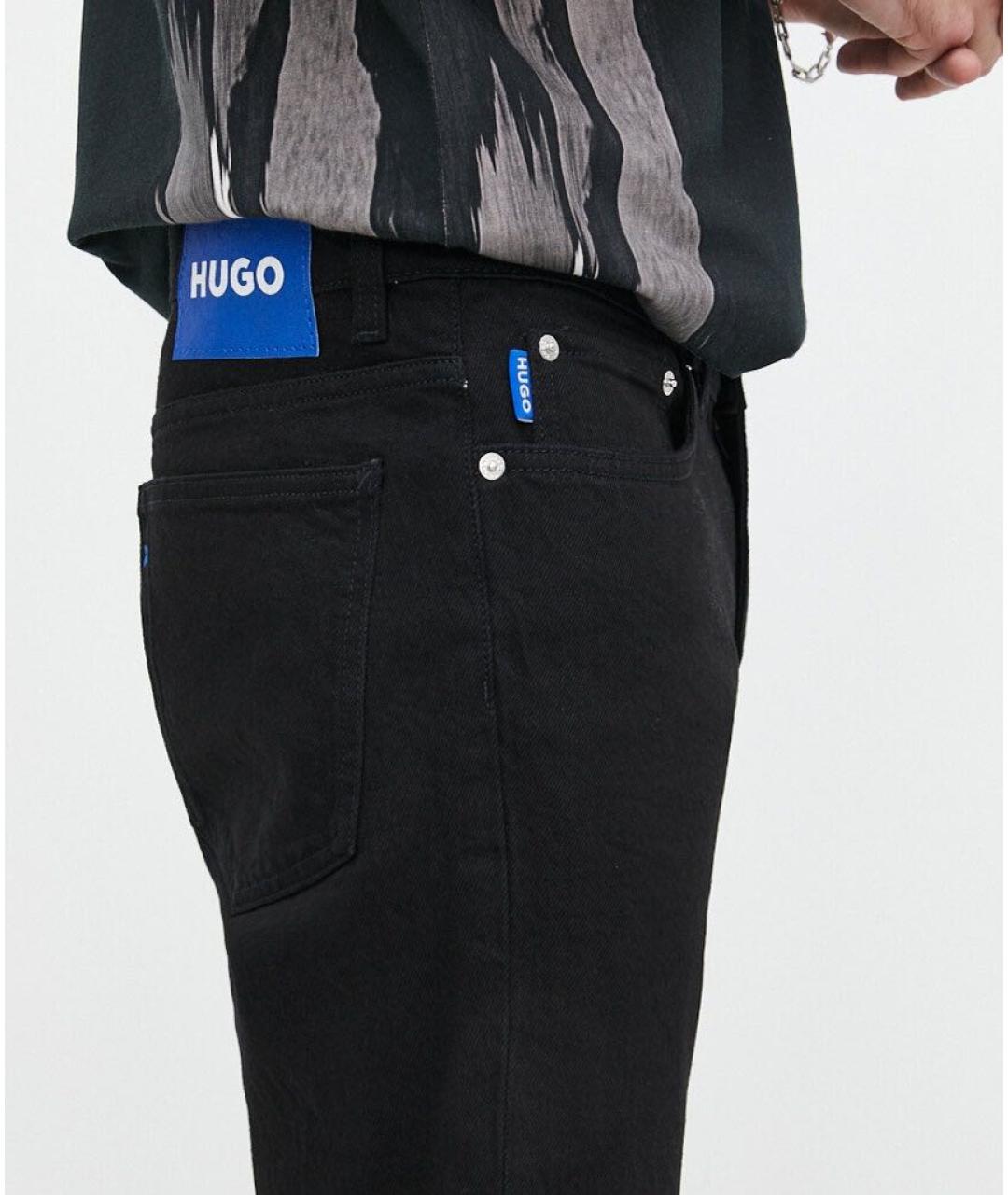 HUGO BOSS Черные хлопко-эластановые джинсы скинни, фото 7