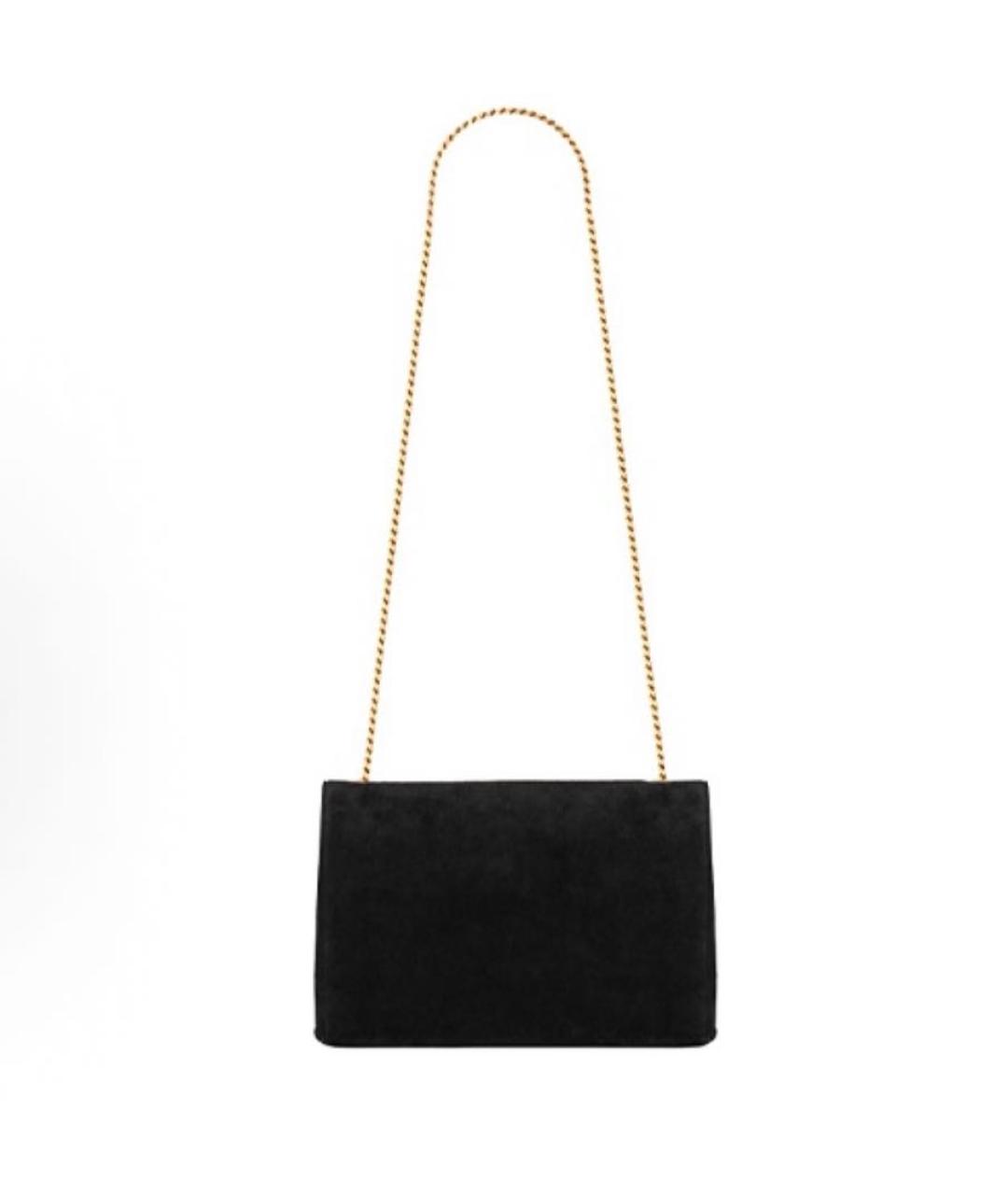 SAINT LAURENT Черная замшевая сумка через плечо, фото 3