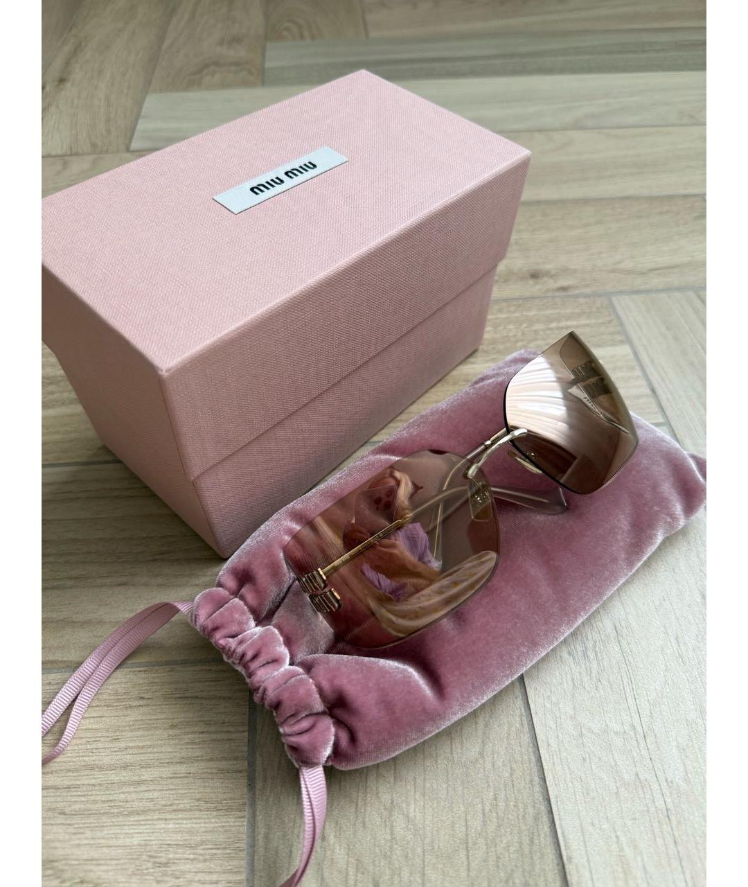 MIU MIU Мульти металлические солнцезащитные очки, фото 2