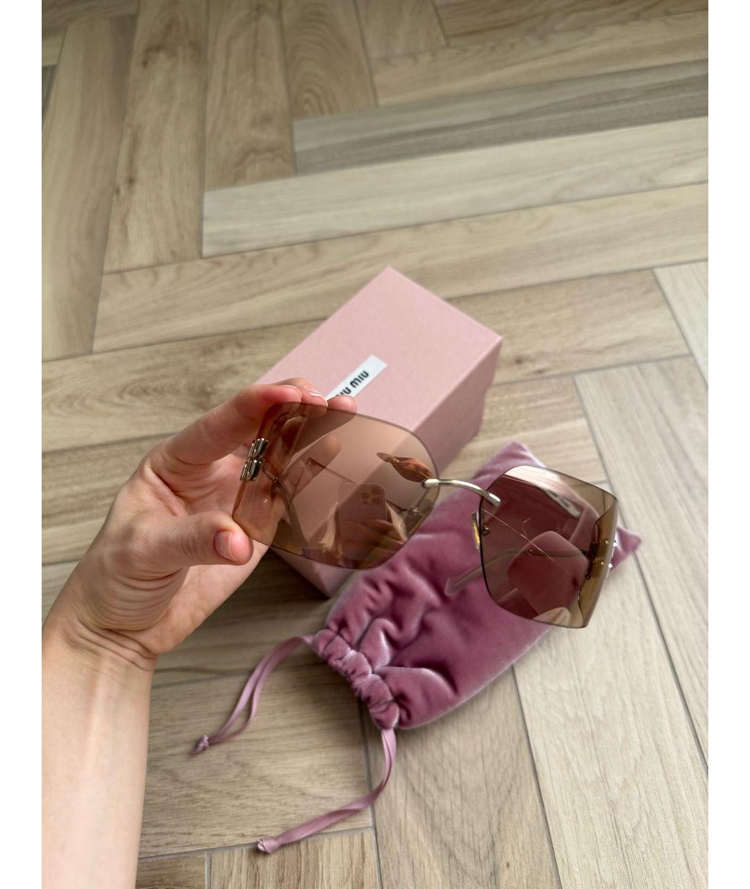 MIU MIU Мульти металлические солнцезащитные очки, фото 4