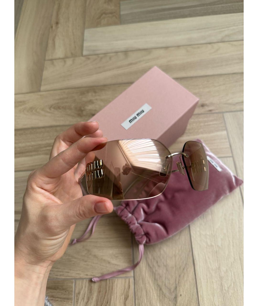 MIU MIU Мульти металлические солнцезащитные очки, фото 5