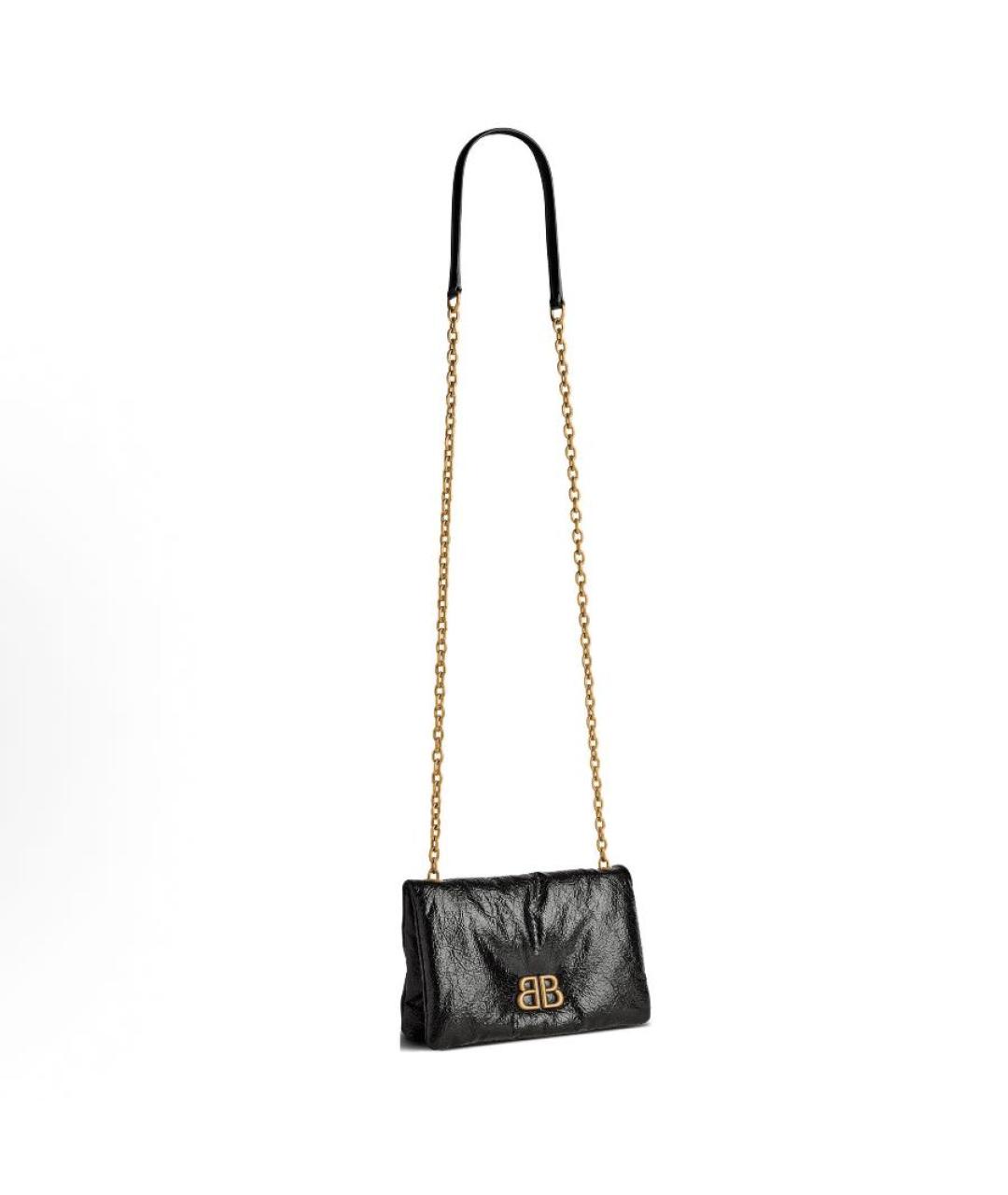 BALENCIAGA Черная сумка через плечо из лакированной кожи, фото 2
