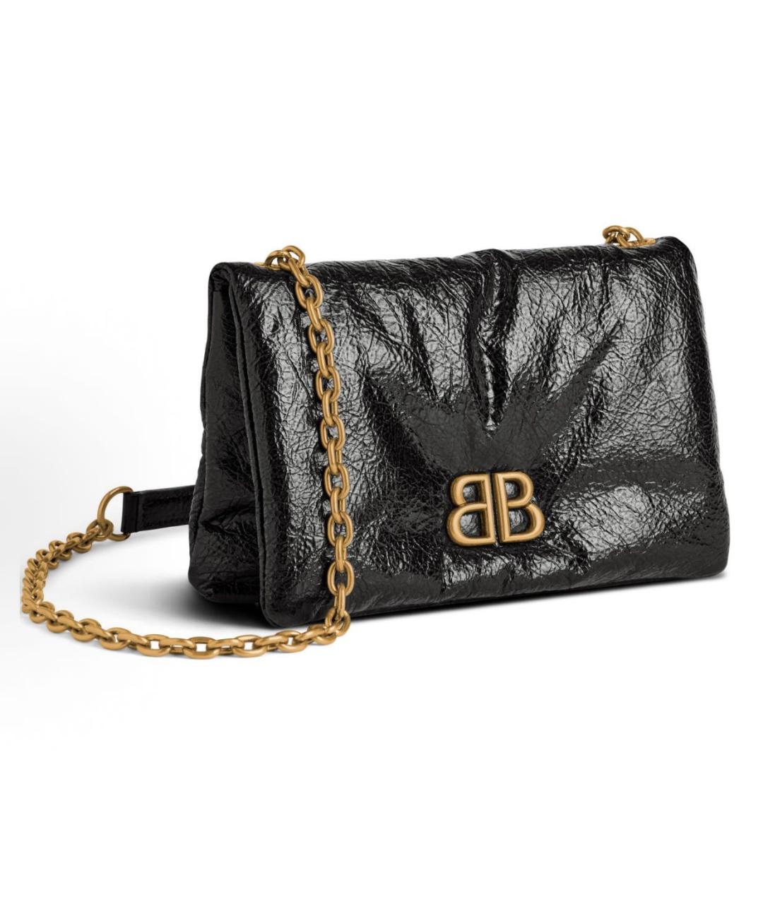 BALENCIAGA Черная сумка через плечо из лакированной кожи, фото 3