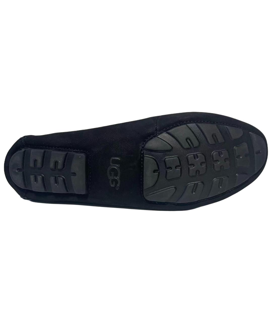 UGG AUSTRALIA Черные кожаные лоферы, фото 5