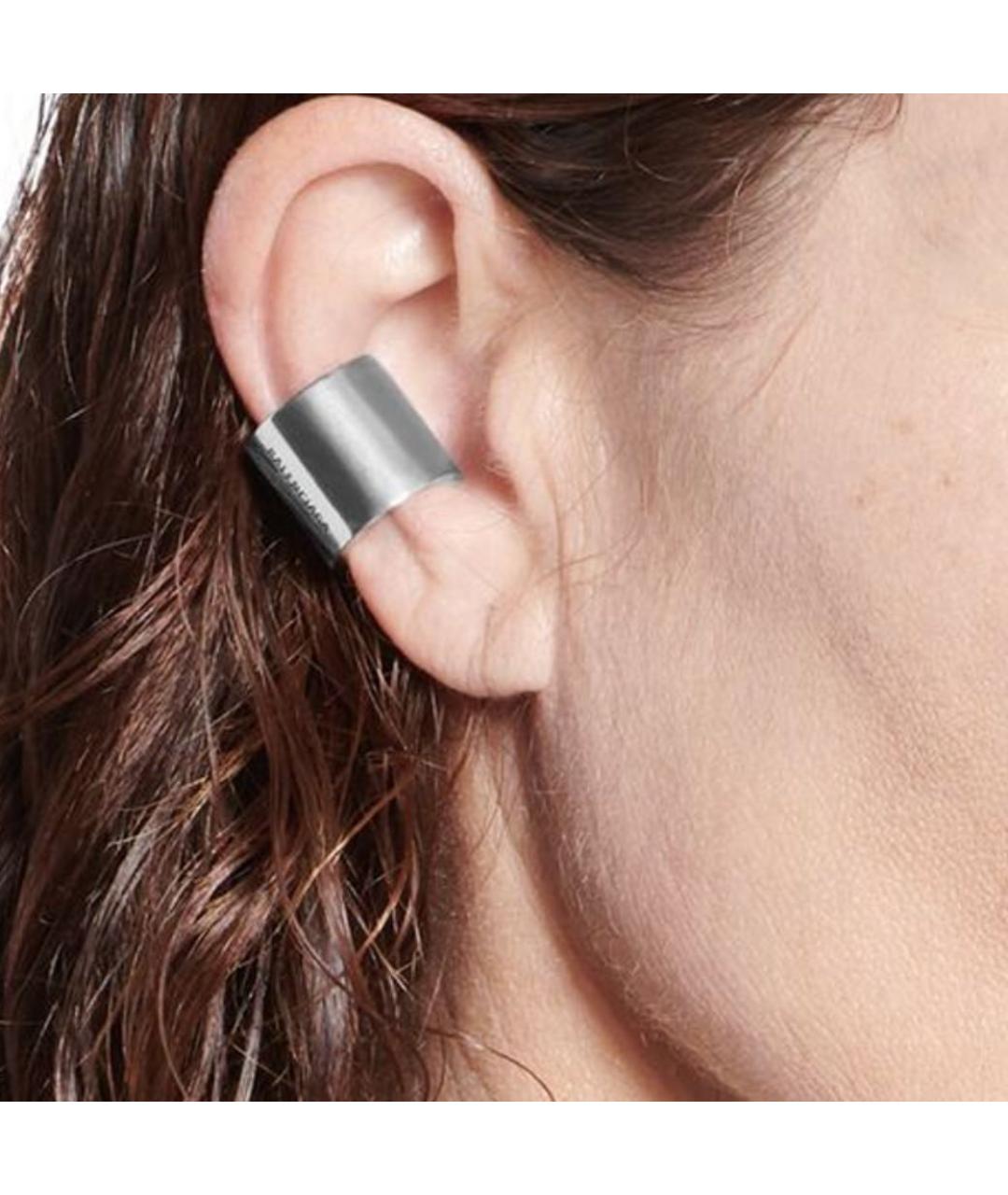 BALENCIAGA Серебряные латунные клипсы, фото 4