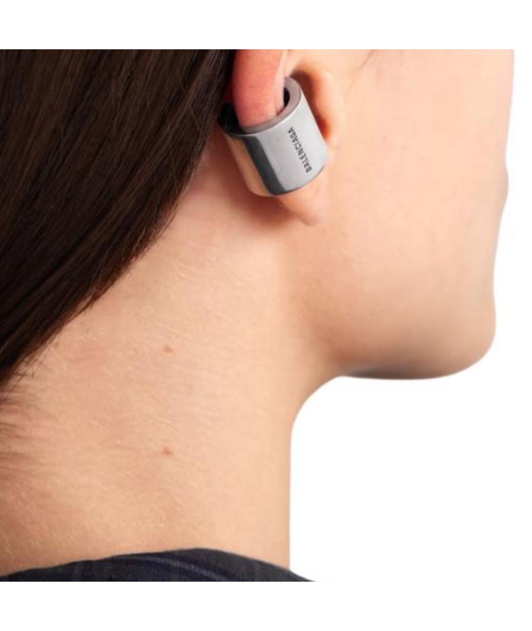 BALENCIAGA Серебряные латунные клипсы, фото 5