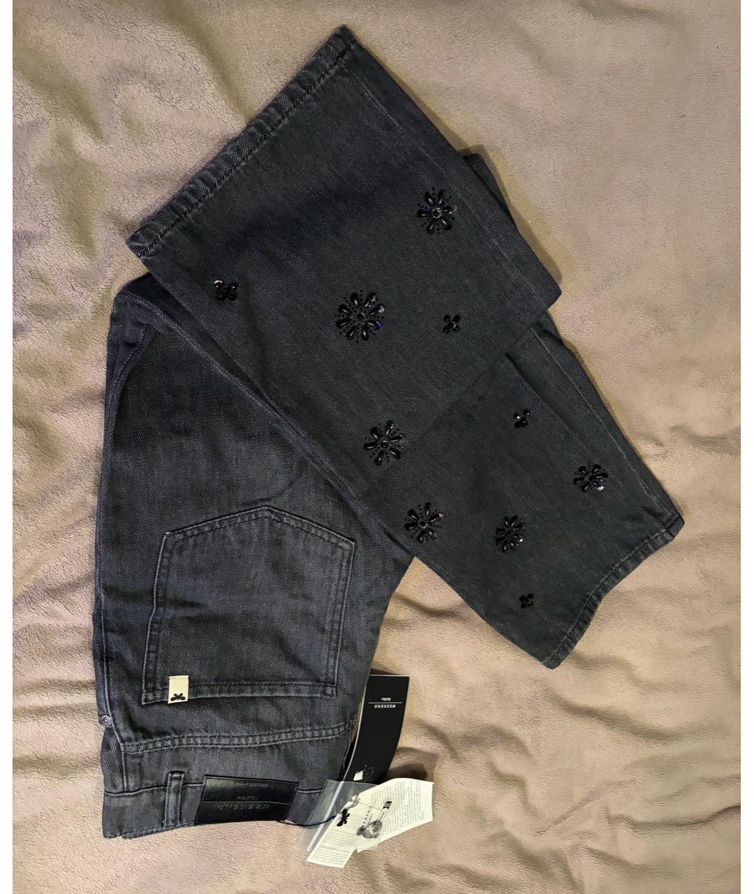 MAX MARA Антрацитовые хлопковые прямые джинсы, фото 3