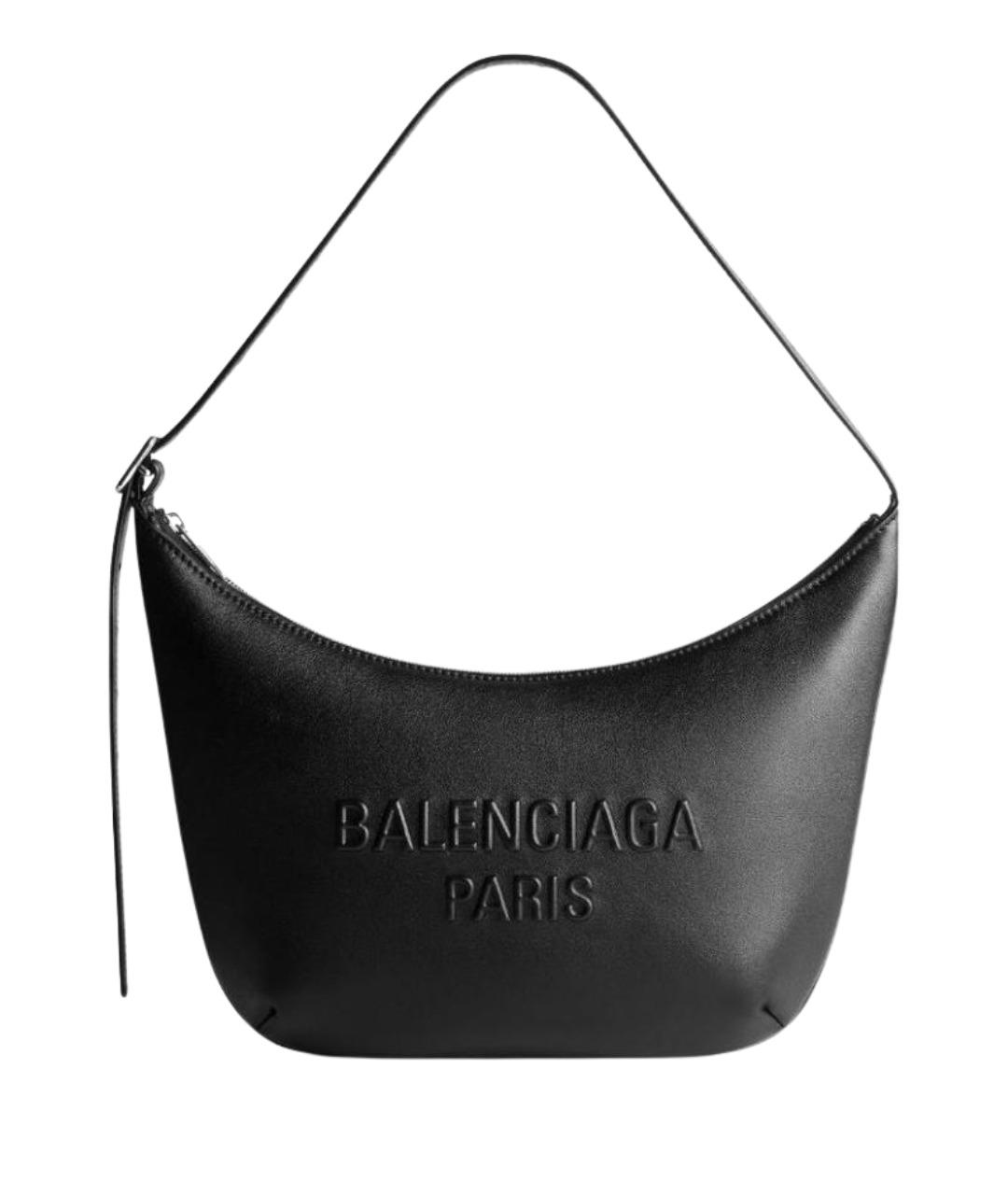 BALENCIAGA Черная кожаная сумка через плечо, фото 1