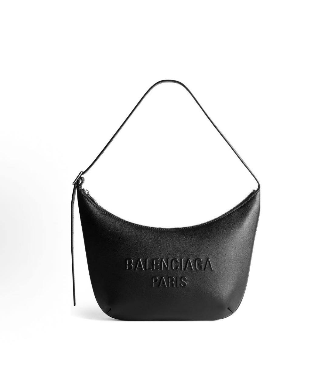 BALENCIAGA Черная кожаная сумка через плечо, фото 9