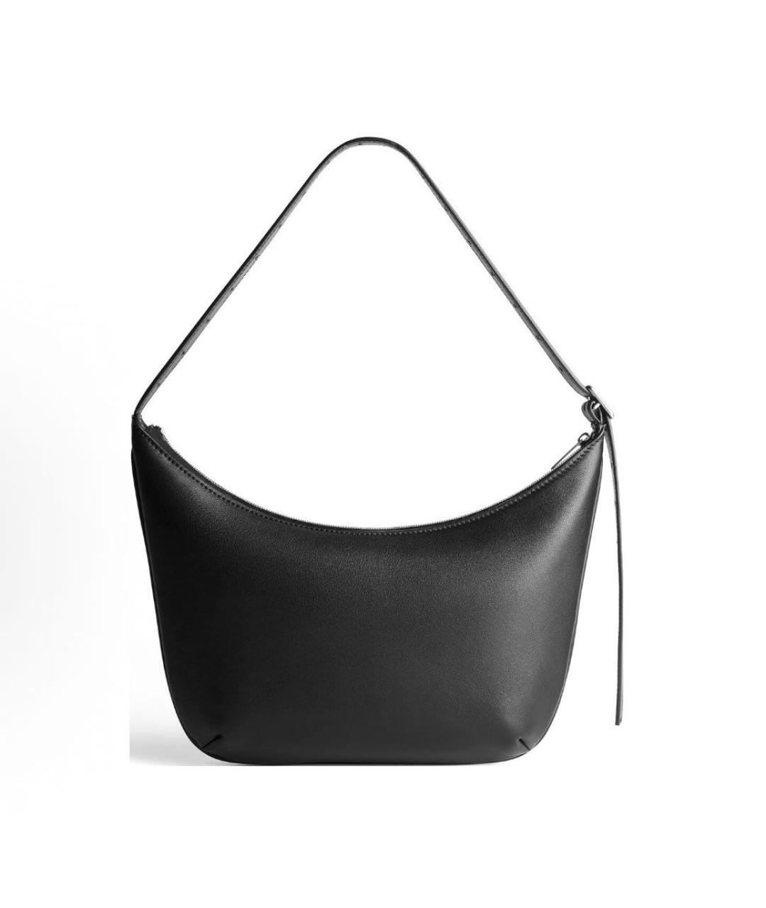 BALENCIAGA Черная кожаная сумка через плечо, фото 4