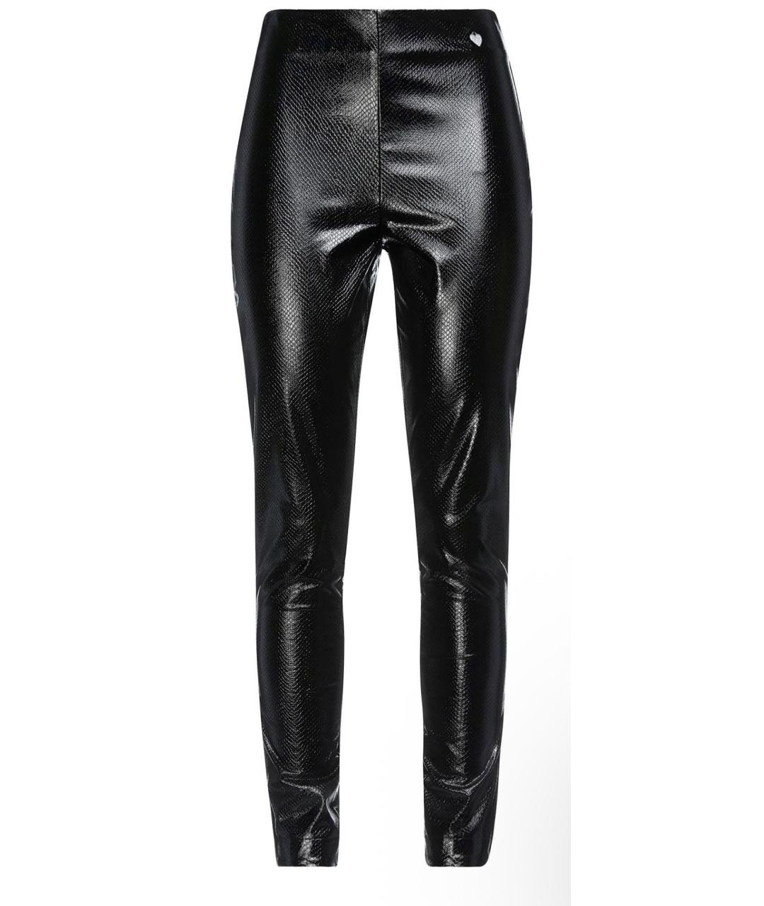 TWIN-SET Черные полиэстеровые брюки узкие, фото 8