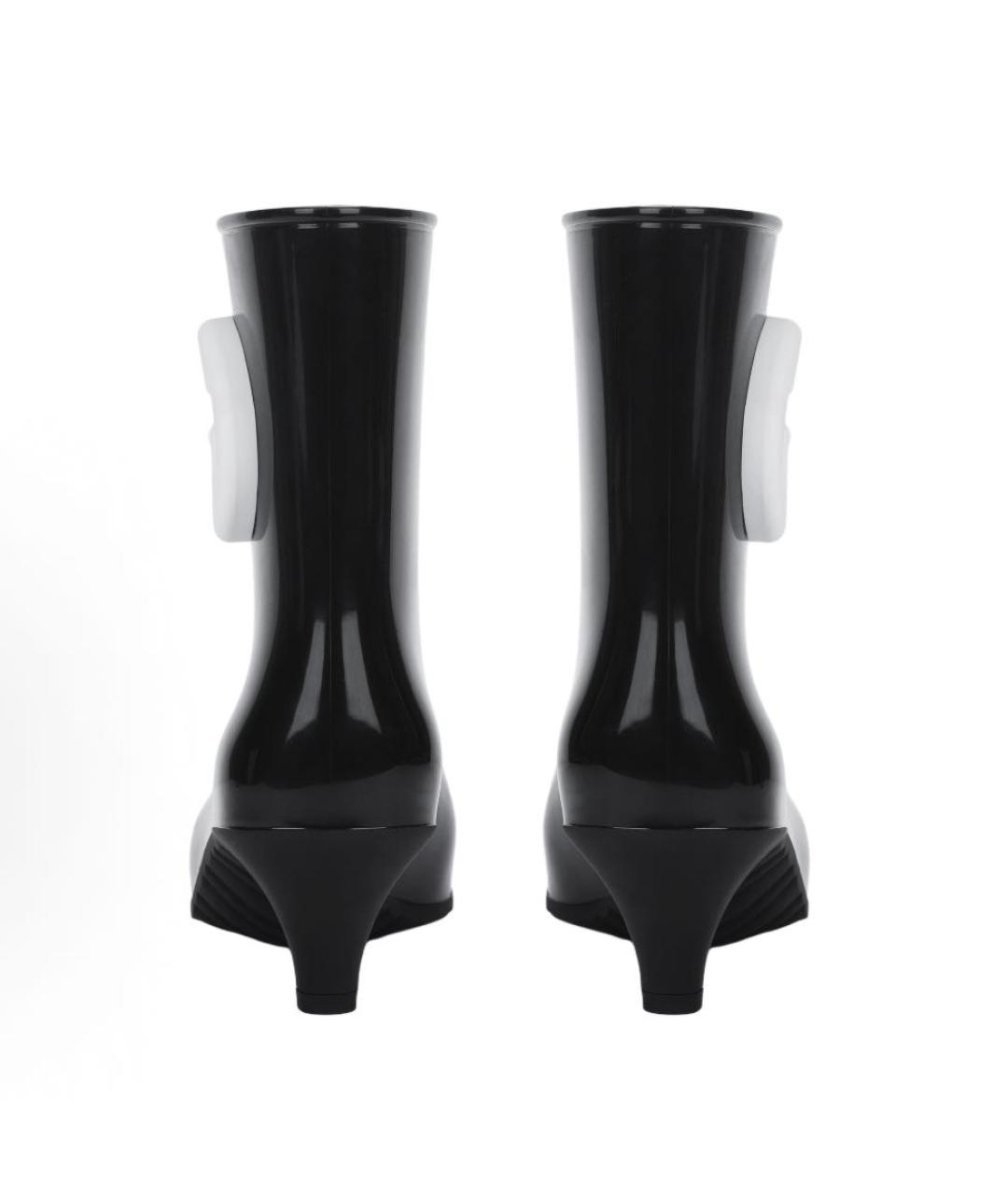 GUCCI Черные резиновые ботинки, фото 4