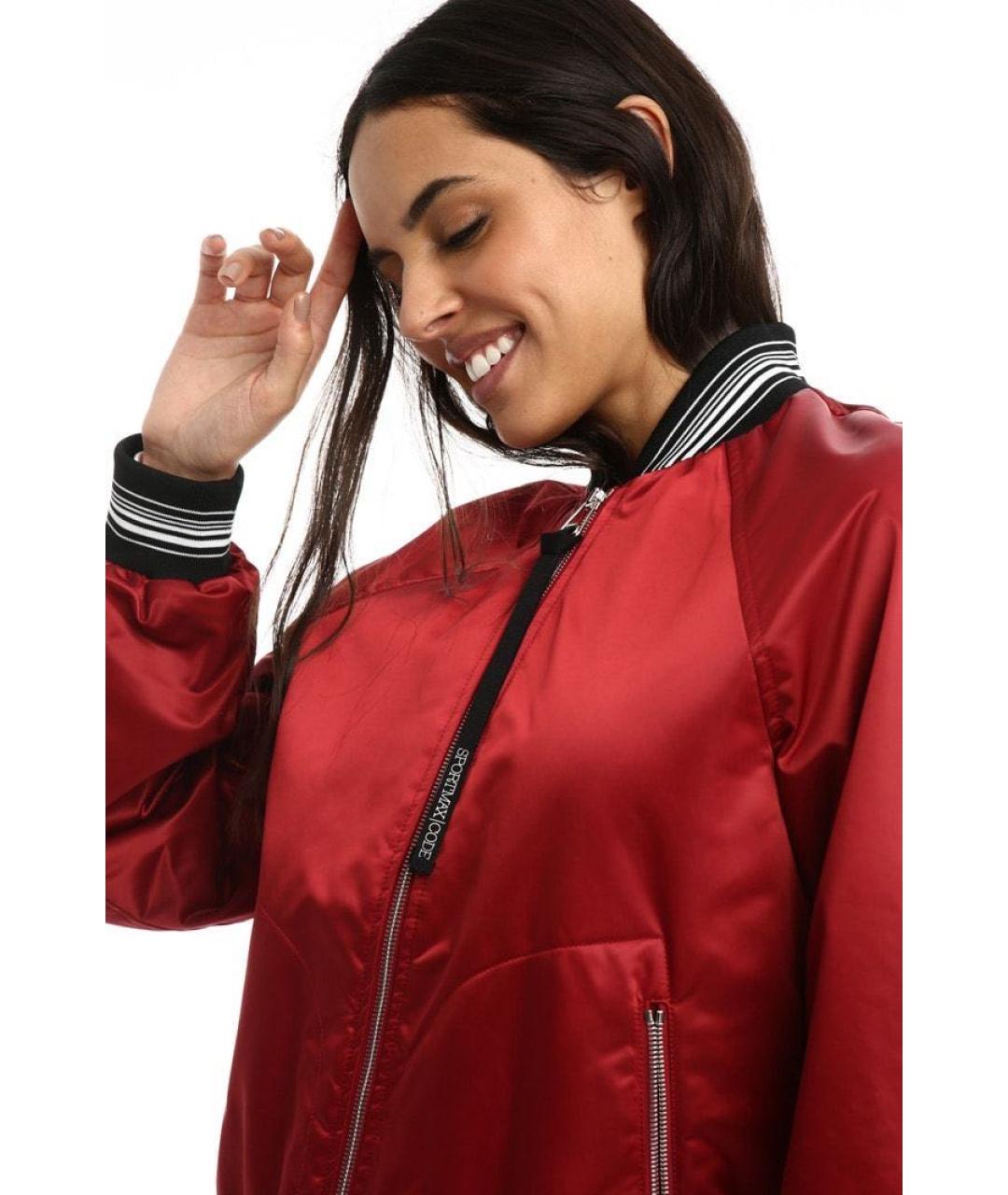 SPORT MAX CODE Красная полиэстеровая куртка, фото 4