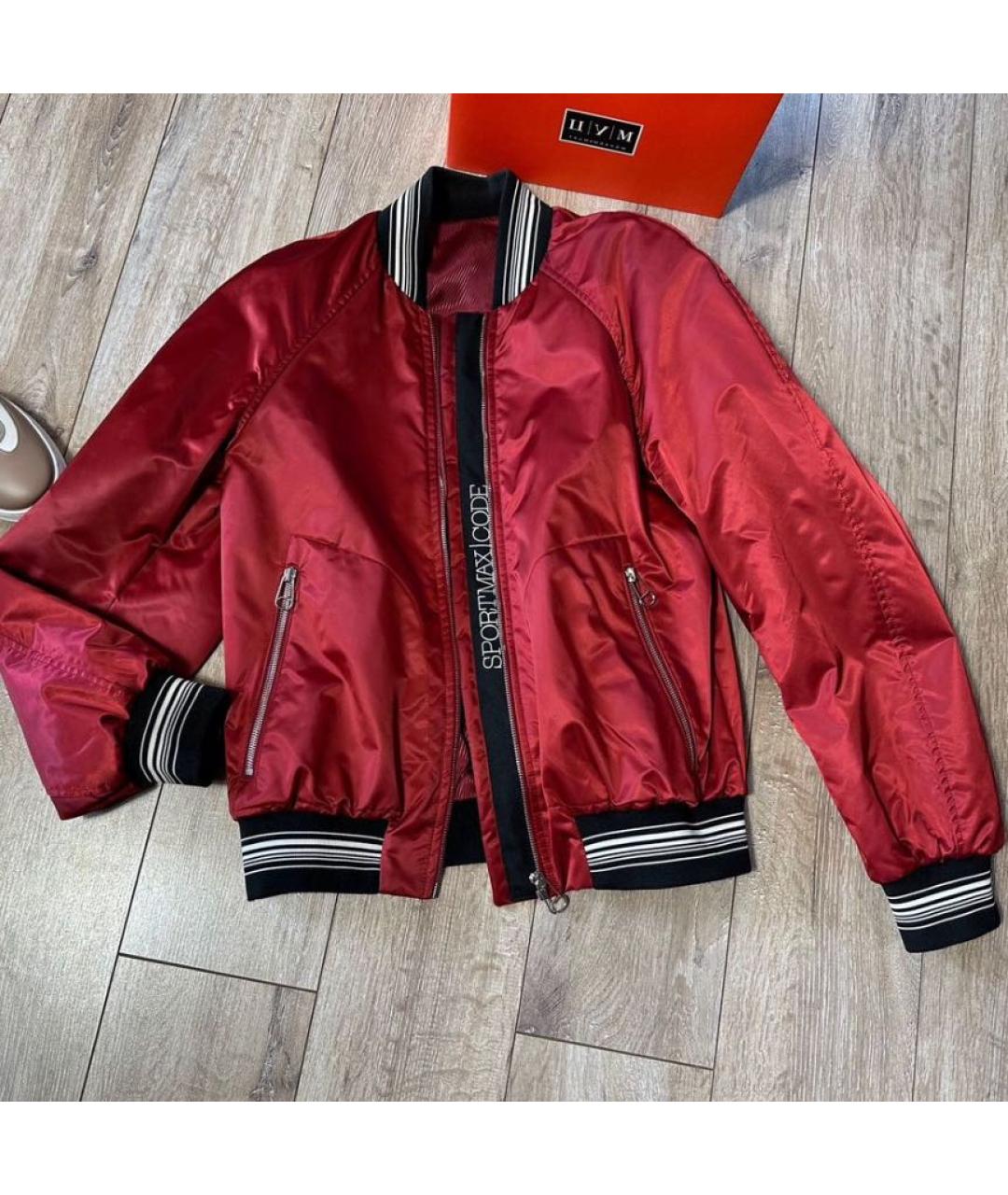SPORT MAX CODE Красная полиэстеровая куртка, фото 5
